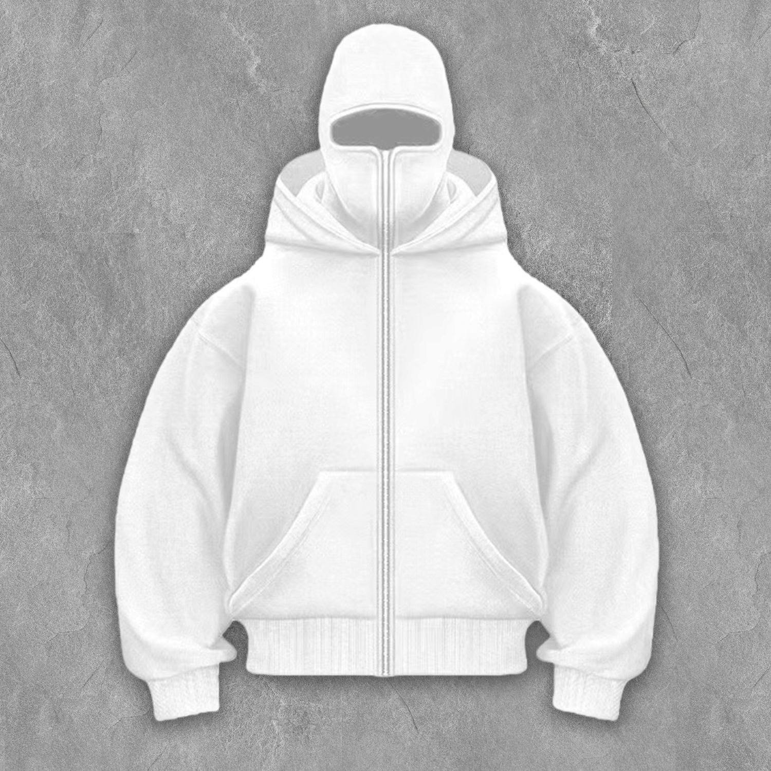 Monochrome Dual Hood Street  Zip-Up Hoodie