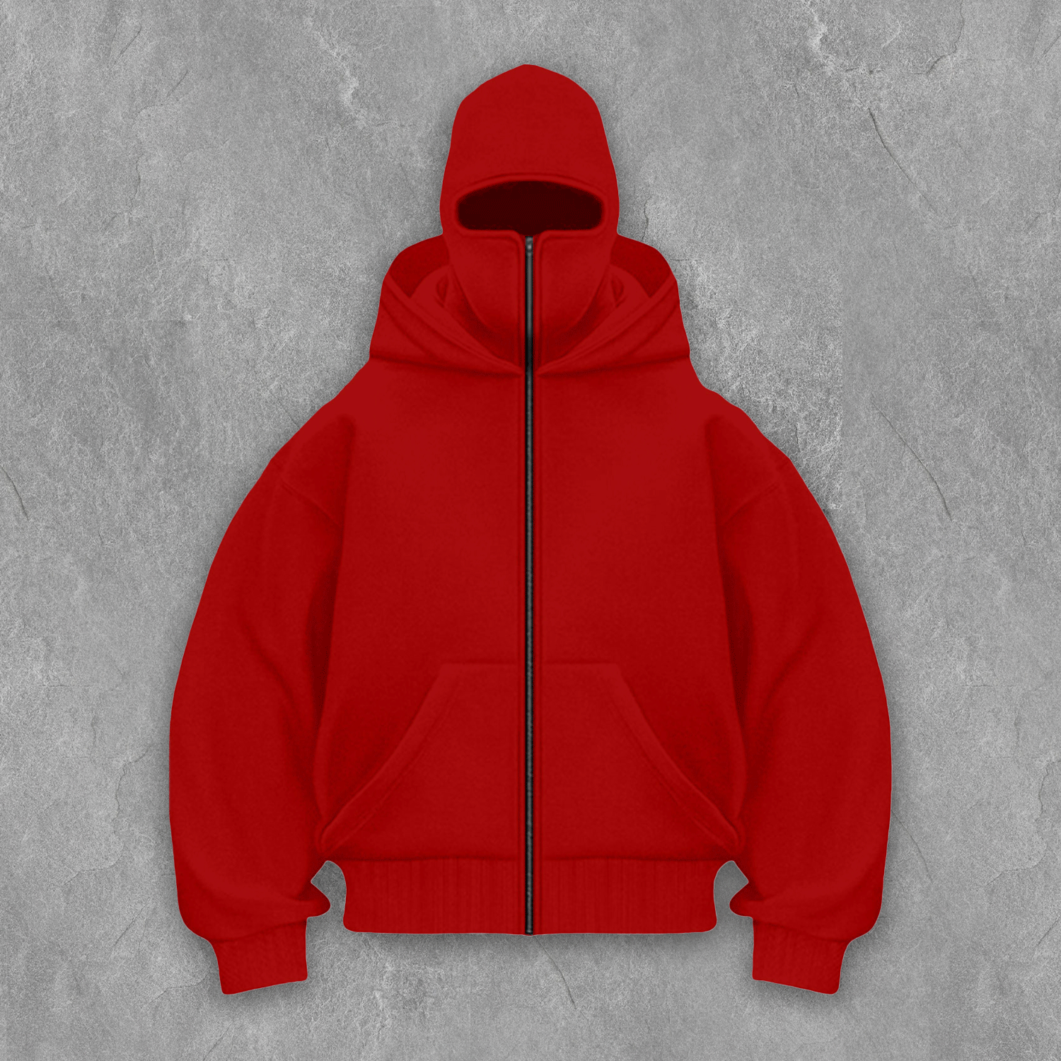 Monochrome Dual Hood Street  Zip-Up Hoodie