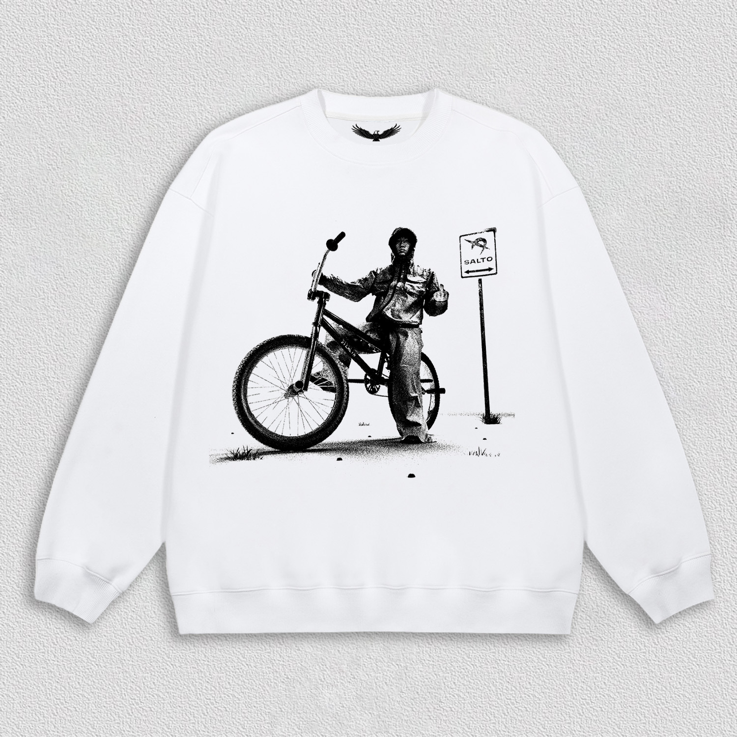 Cyclist Pattern Short - sleeved T-Shirt