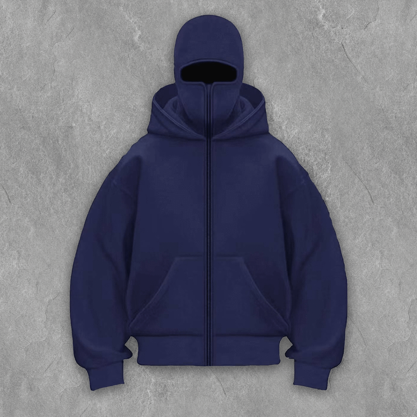 Monochrome Dual Hood Street  Zip-Up Hoodie