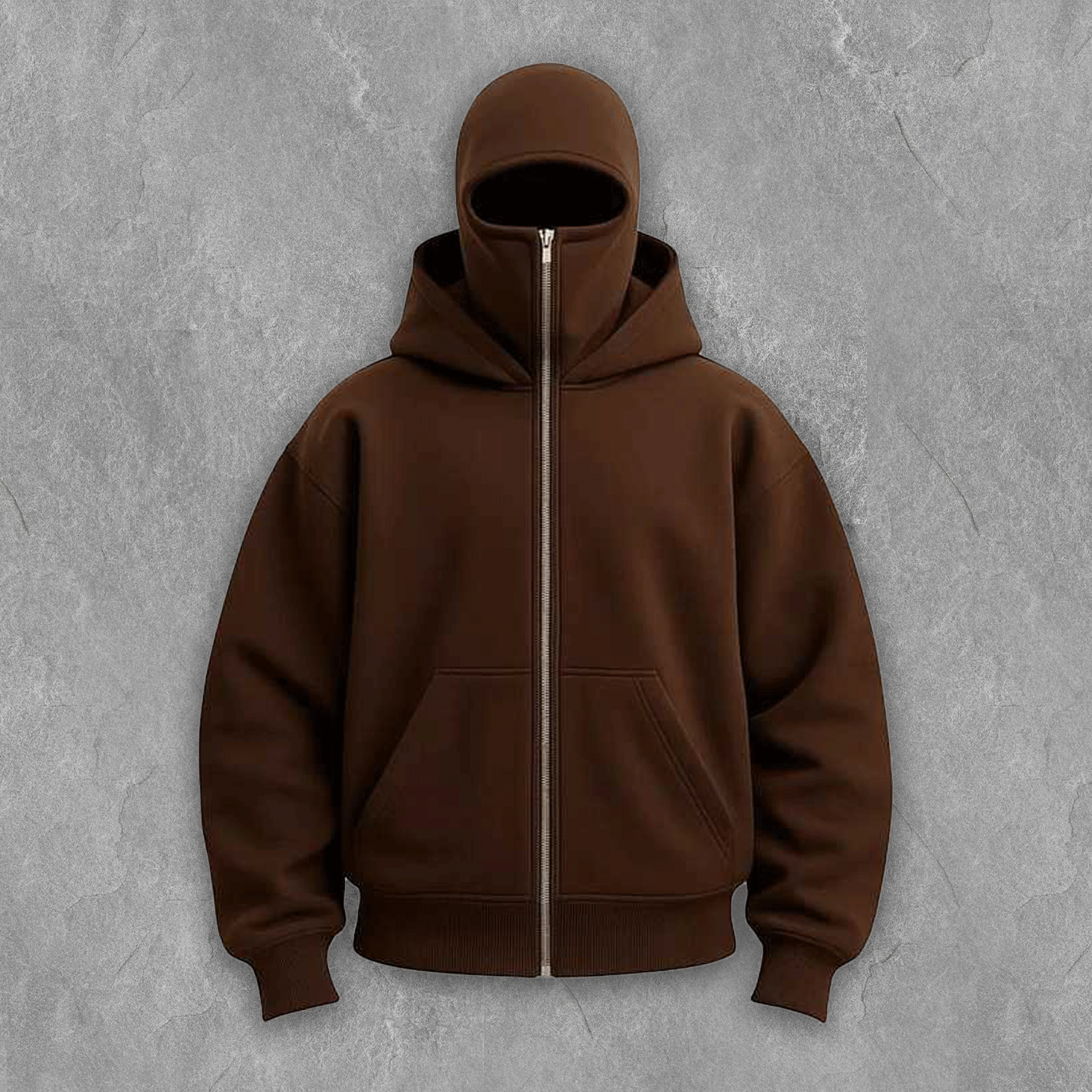 Monochrome Dual Hood Street  Zip-Up Hoodie