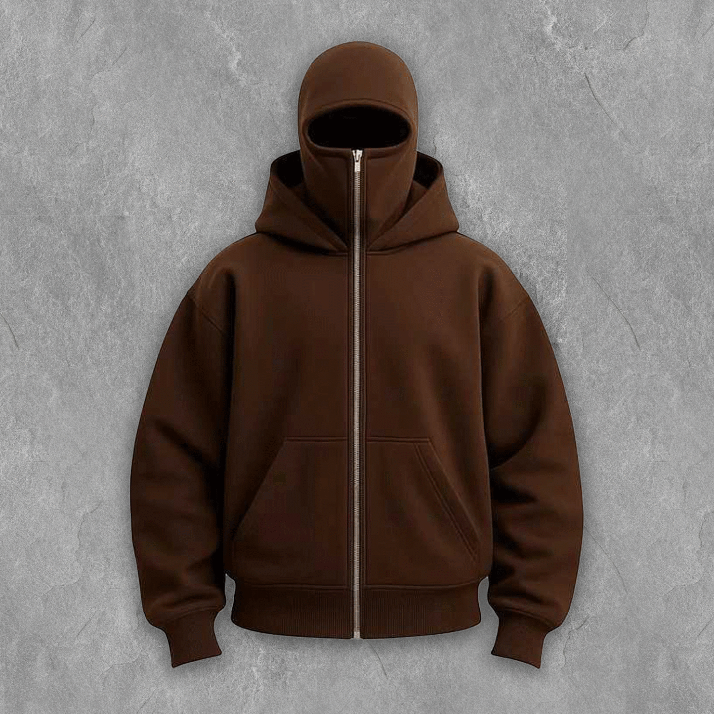 Monochrome Dual Hood Street  Zip-Up Hoodie