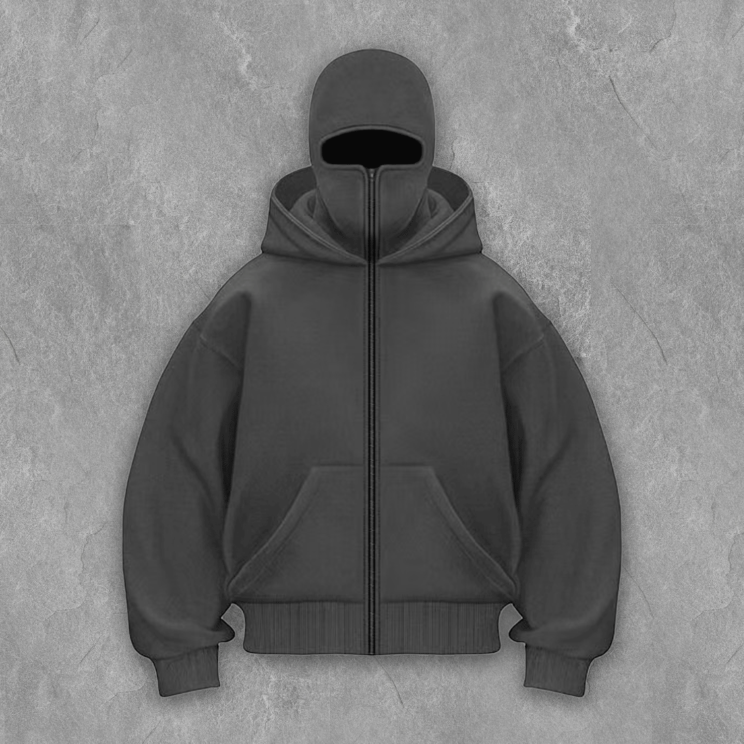 Monochrome Dual Hood Street  Zip-Up Hoodie