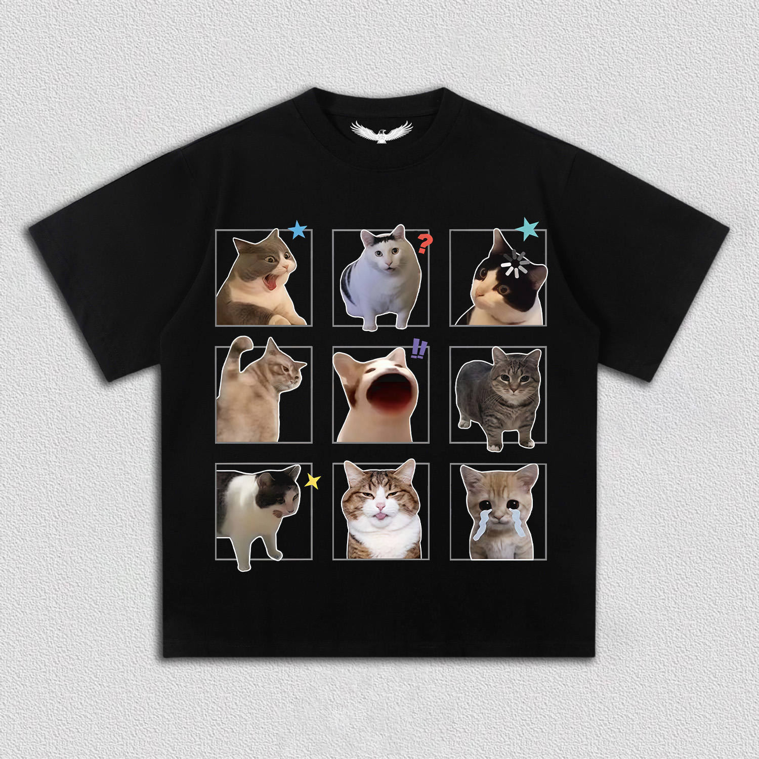 Fun Cat Expression T-Shirt