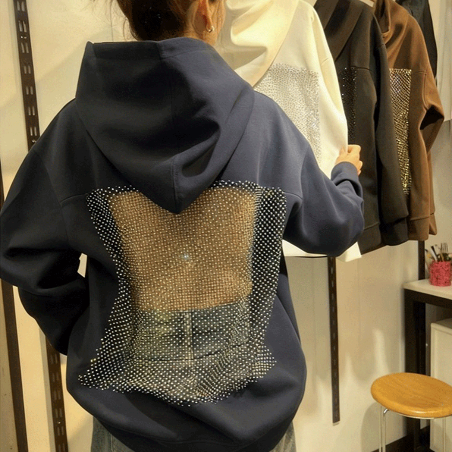 Third Sense Mesh Vision Backless Hoodie