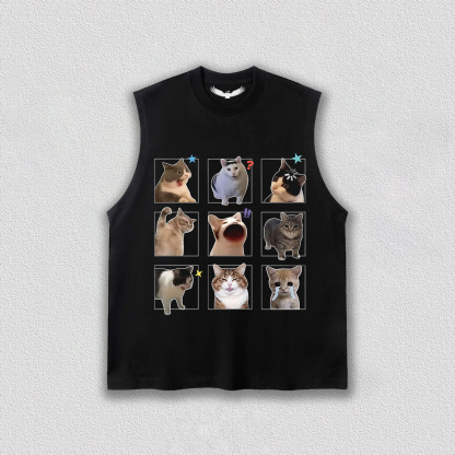 Fun Cat Expression T-Shirt