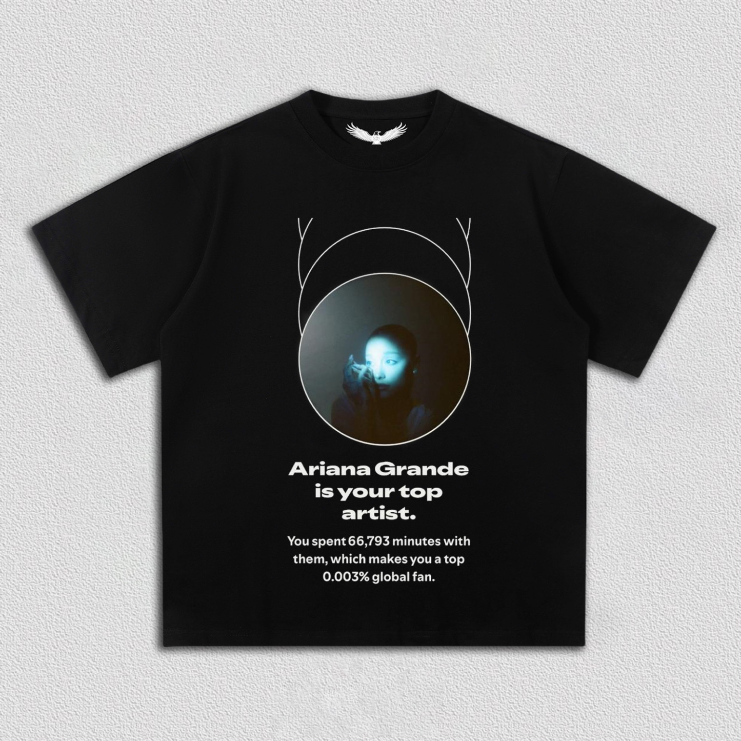 Ariana grande is your top artist(number can be changed)