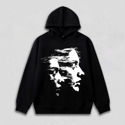 "Dual Shadow Overlapping Portrait" Art Printed T-Shirt