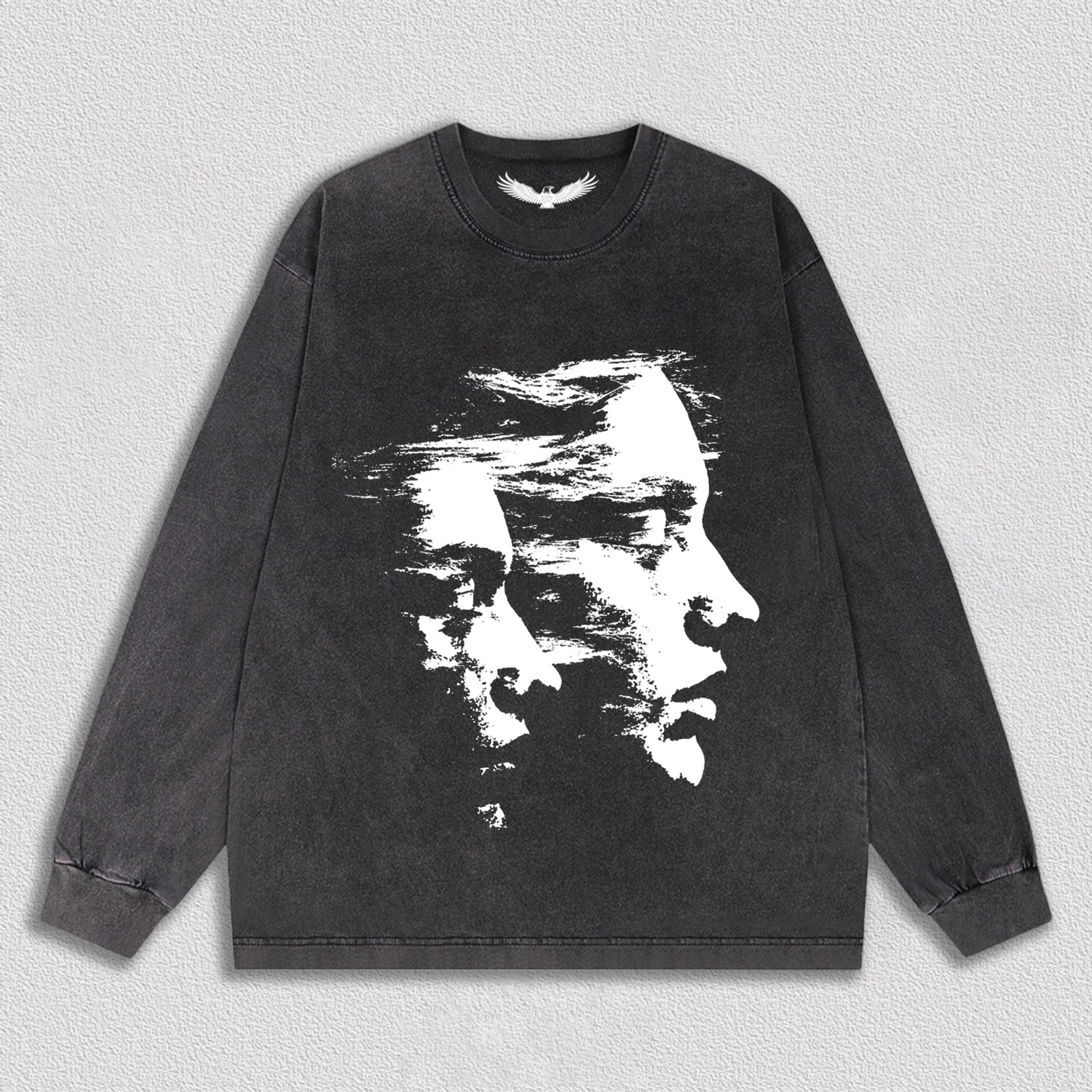 "Dual Shadow Overlapping Portrait" Art Printed T-Shirt