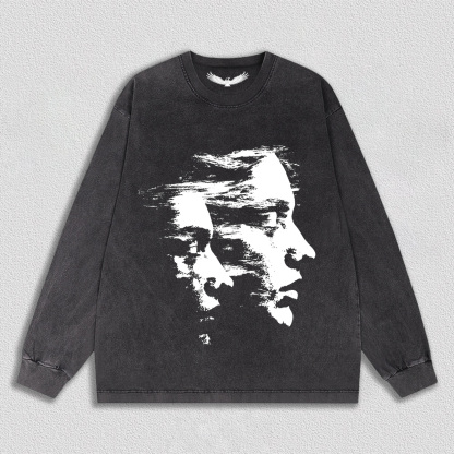 "Dual Shadow Overlapping Portrait" Art Printed T-Shirt