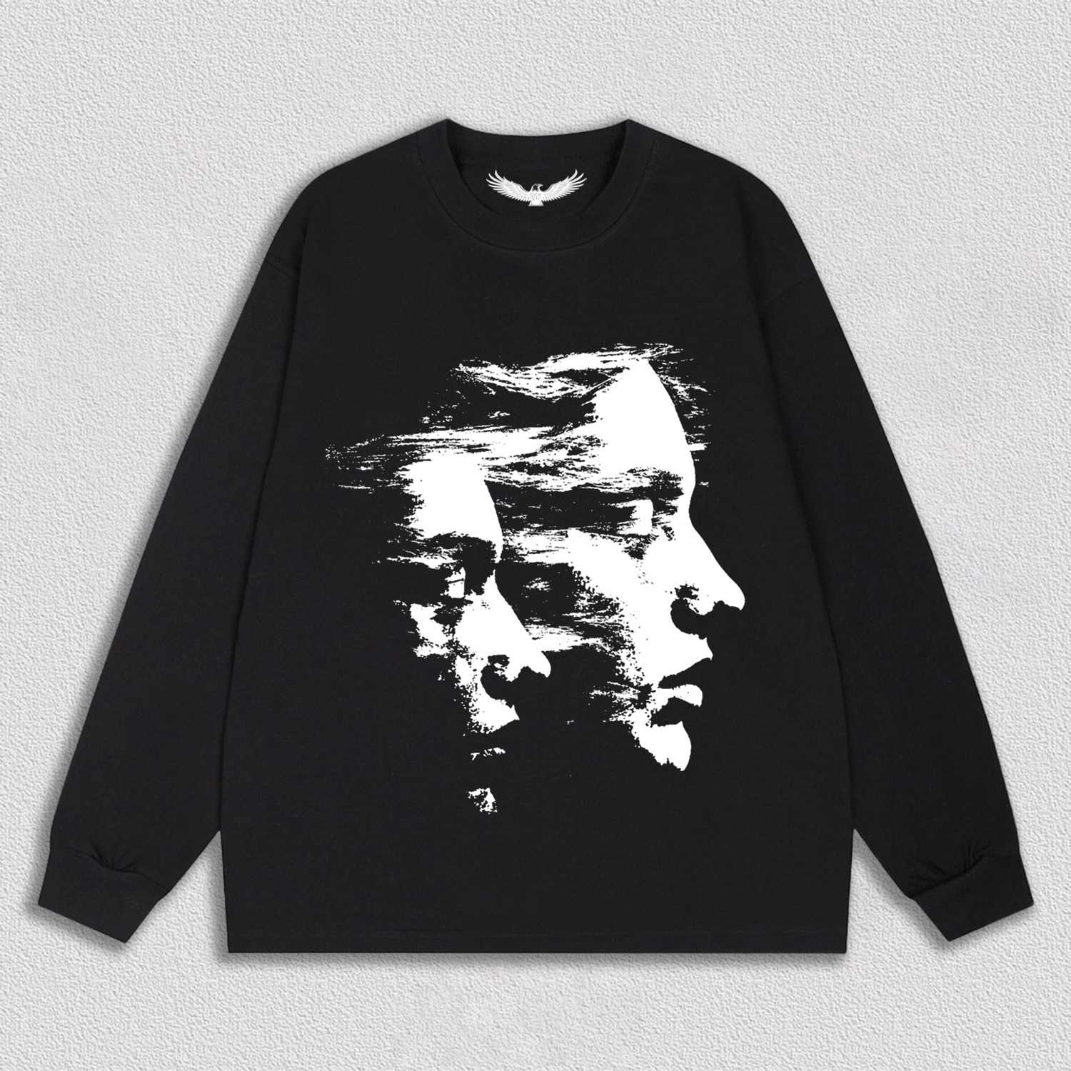 "Dual Shadow Overlapping Portrait" Art Printed T-Shirt