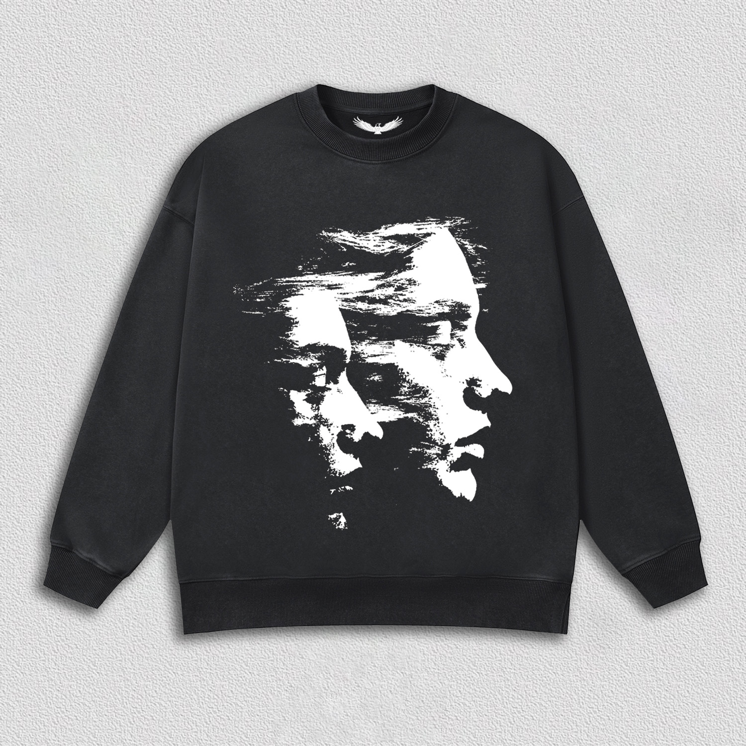 "Dual Shadow Overlapping Portrait" Art Printed T-Shirt