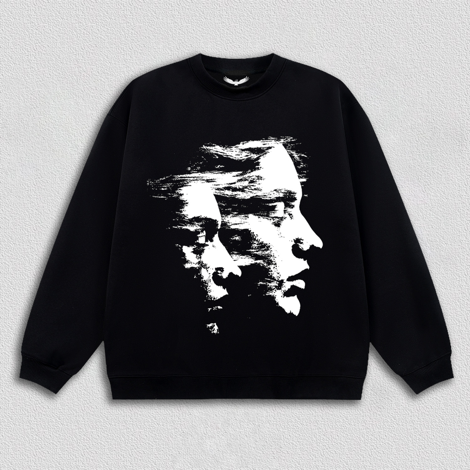 "Dual Shadow Overlapping Portrait" Art Printed T-Shirt