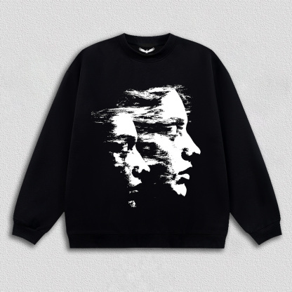 "Dual Shadow Overlapping Portrait" Art Printed T-Shirt