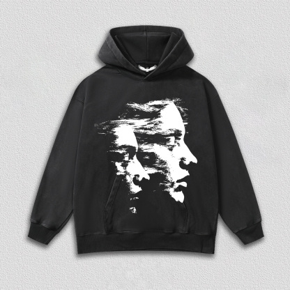 "Dual Shadow Overlapping Portrait" Art Printed T-Shirt