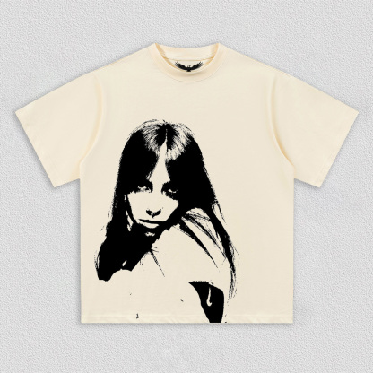 Charming Shadow of Black Hair T-Shirt