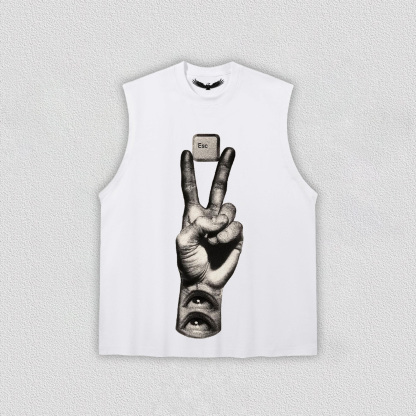 "Esc Key and Gesture" Art Printed T-Shirt