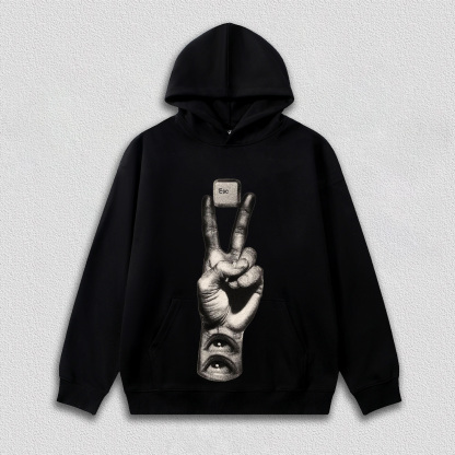 "Esc Key and Gesture" Art Printed T-Shirt