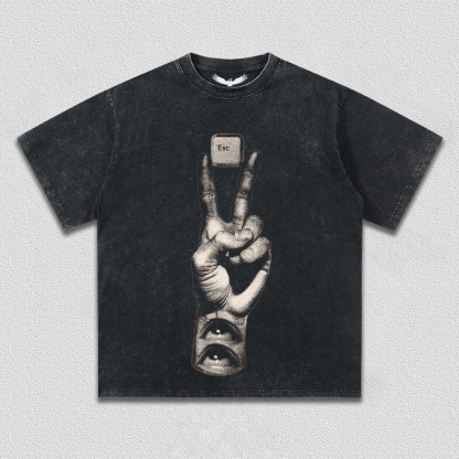 "Esc Key and Gesture" Art Printed T-Shirt