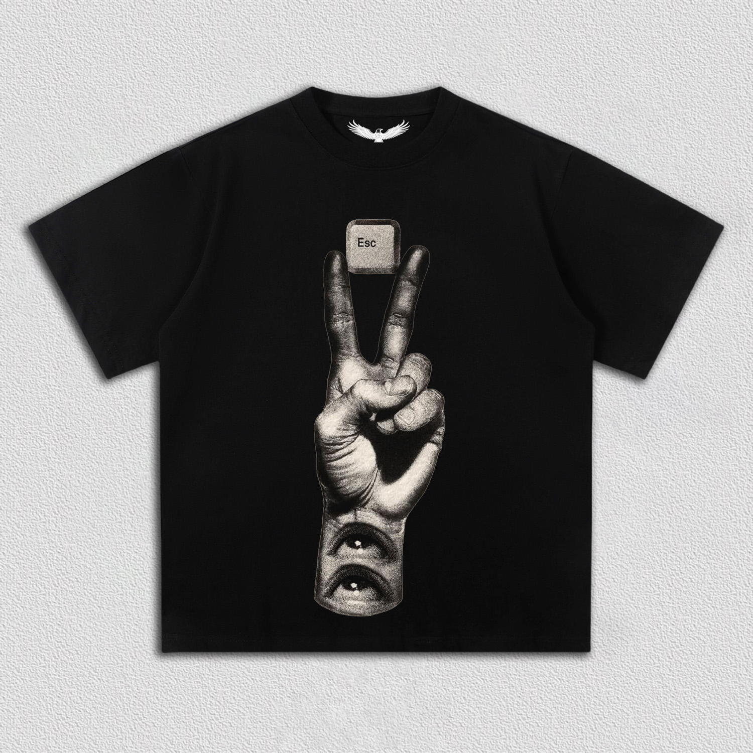 "Esc Key and Gesture" Art Printed T-Shirt