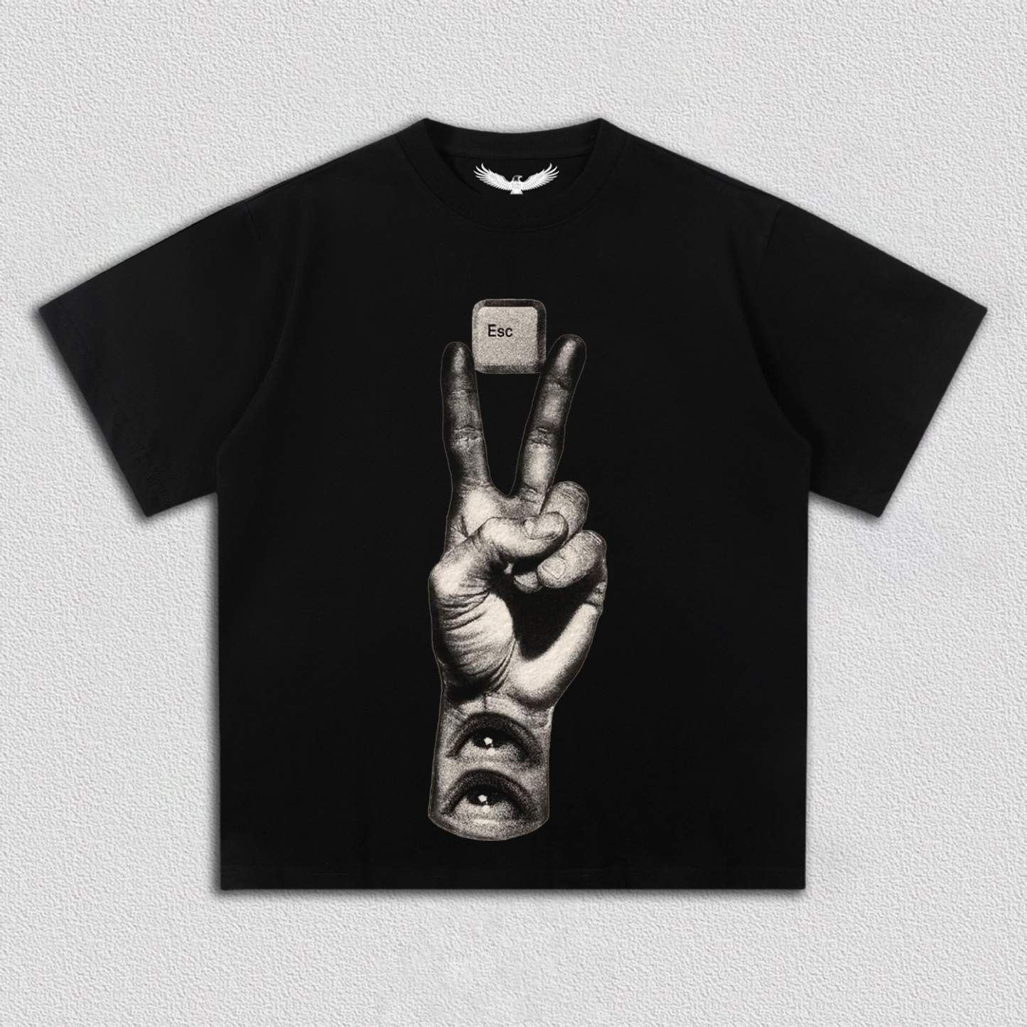 "Esc Key and Gesture" Art Printed T-Shirt