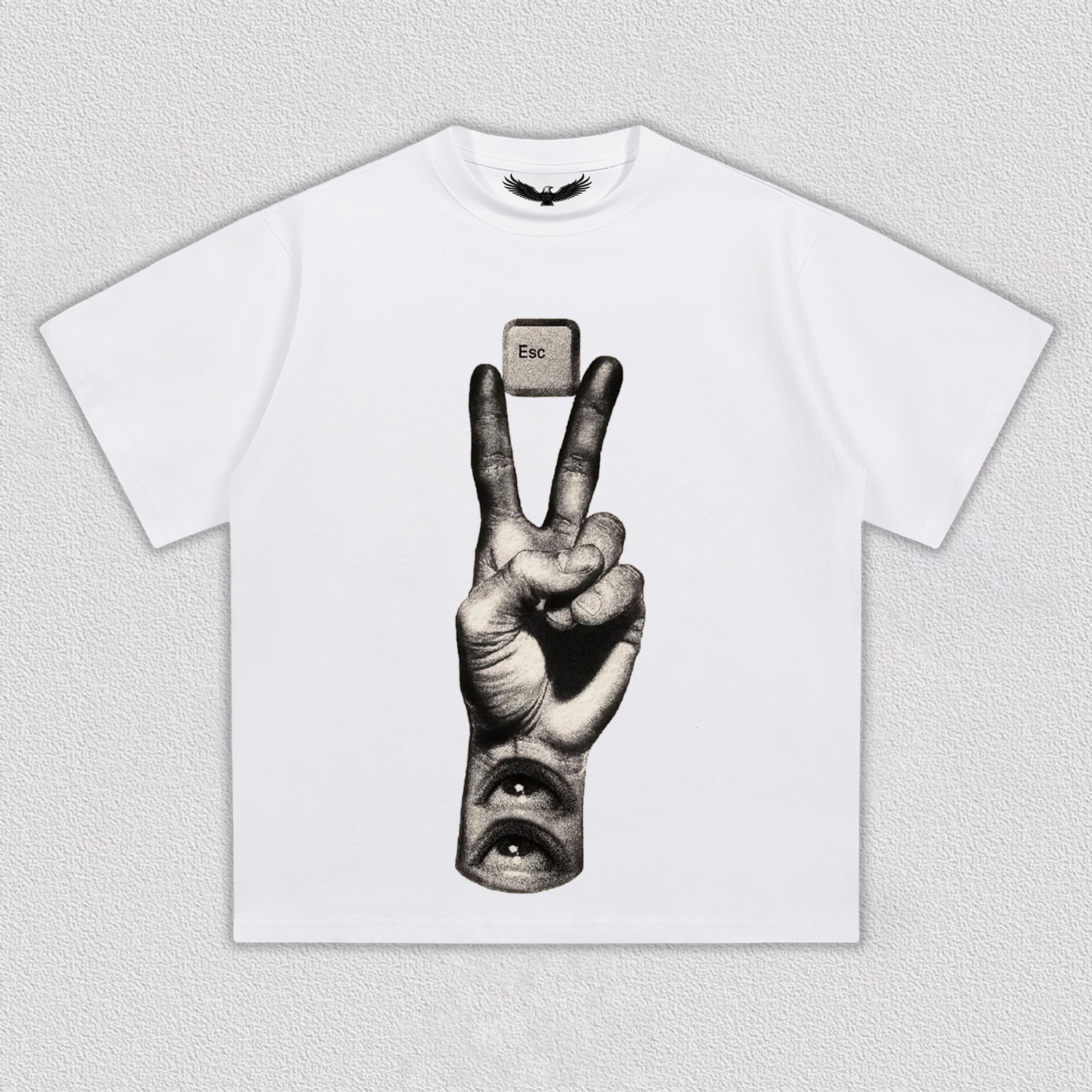 "Esc Key and Gesture" Art Printed T-Shirt