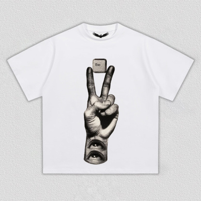 "Esc Key and Gesture" Art Printed T-Shirt