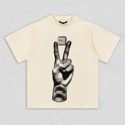 "Esc Key and Gesture" Art Printed T-Shirt