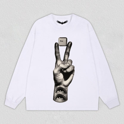 "Esc Key and Gesture" Art Printed T-Shirt