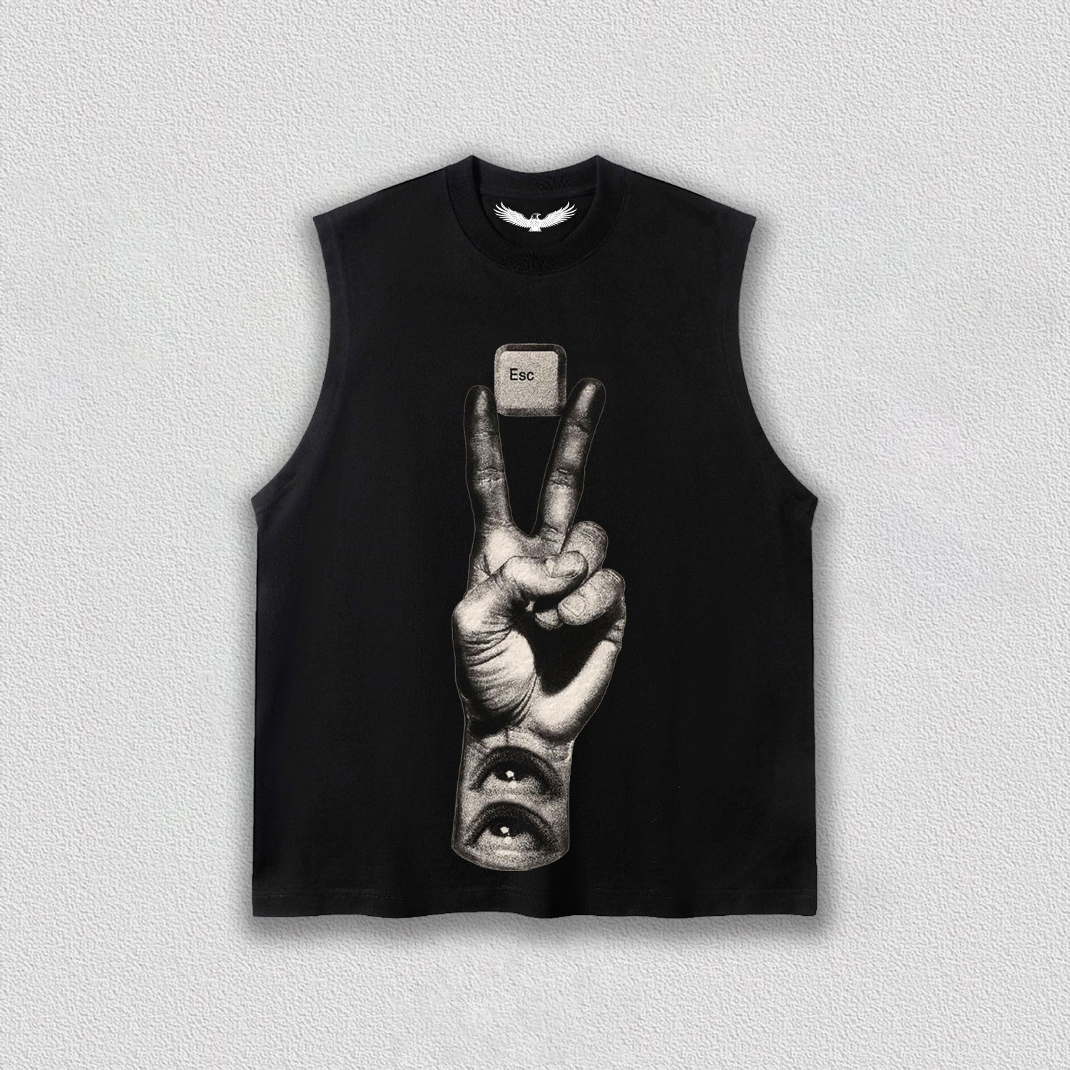 "Esc Key and Gesture" Art Printed T-Shirt