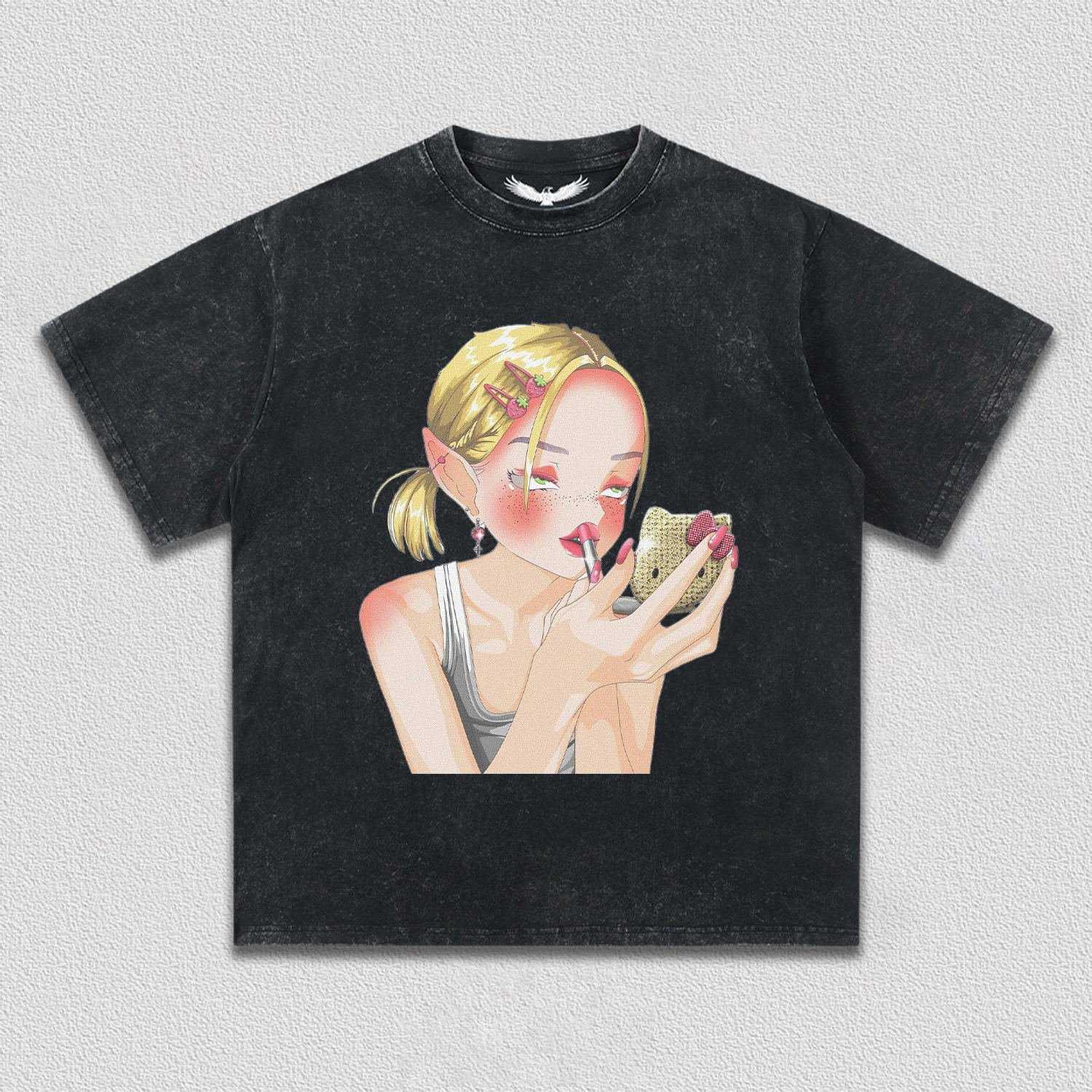Girl wearing lipstick   TEE