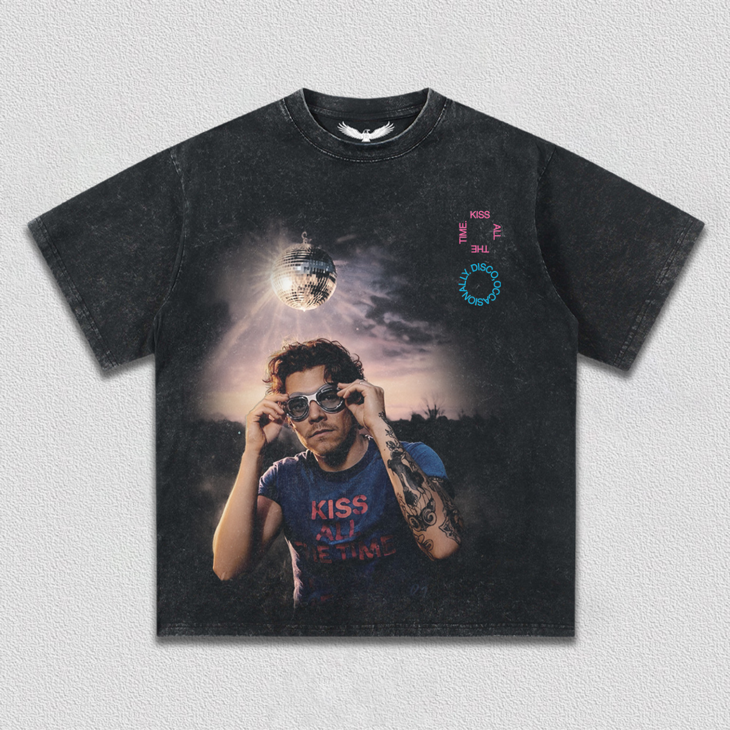 HARRY STYLES & KISS ALL THE TIME TEE 4.1