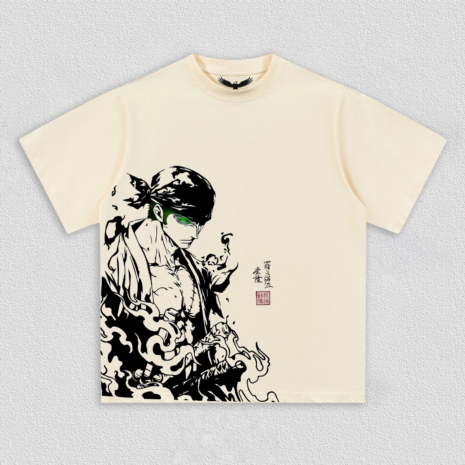 RORONOA ZORO ANIME INSPIRED VINTAGE TEE丨ONE PIECE-[FRONT]