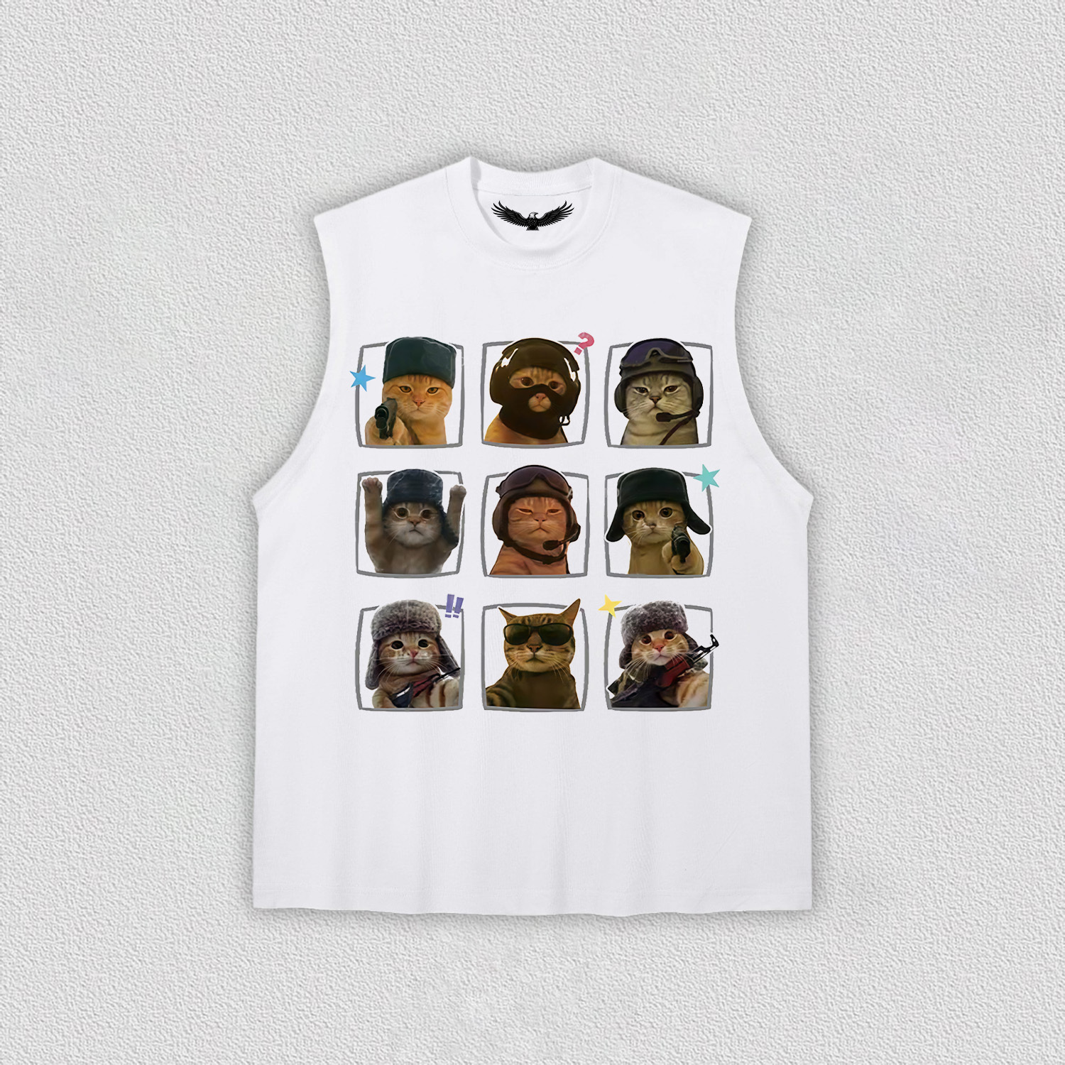 "Tactical Cat" Nine - Grid T-Shirt