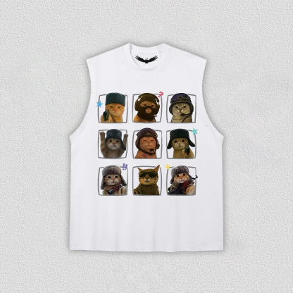 "Tactical Cat" Nine - Grid T-Shirt