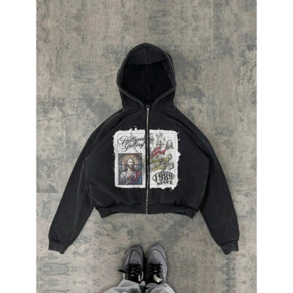 Y2K 1989 Vintage Zip-Up Hoodie