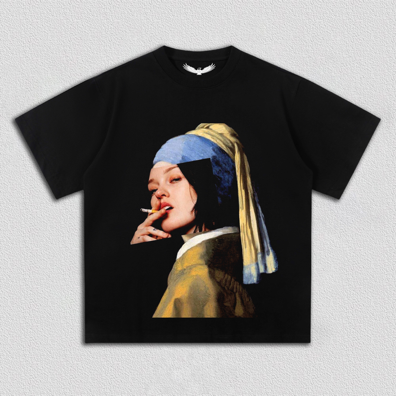 Smoking Girl with Pearl Earring
