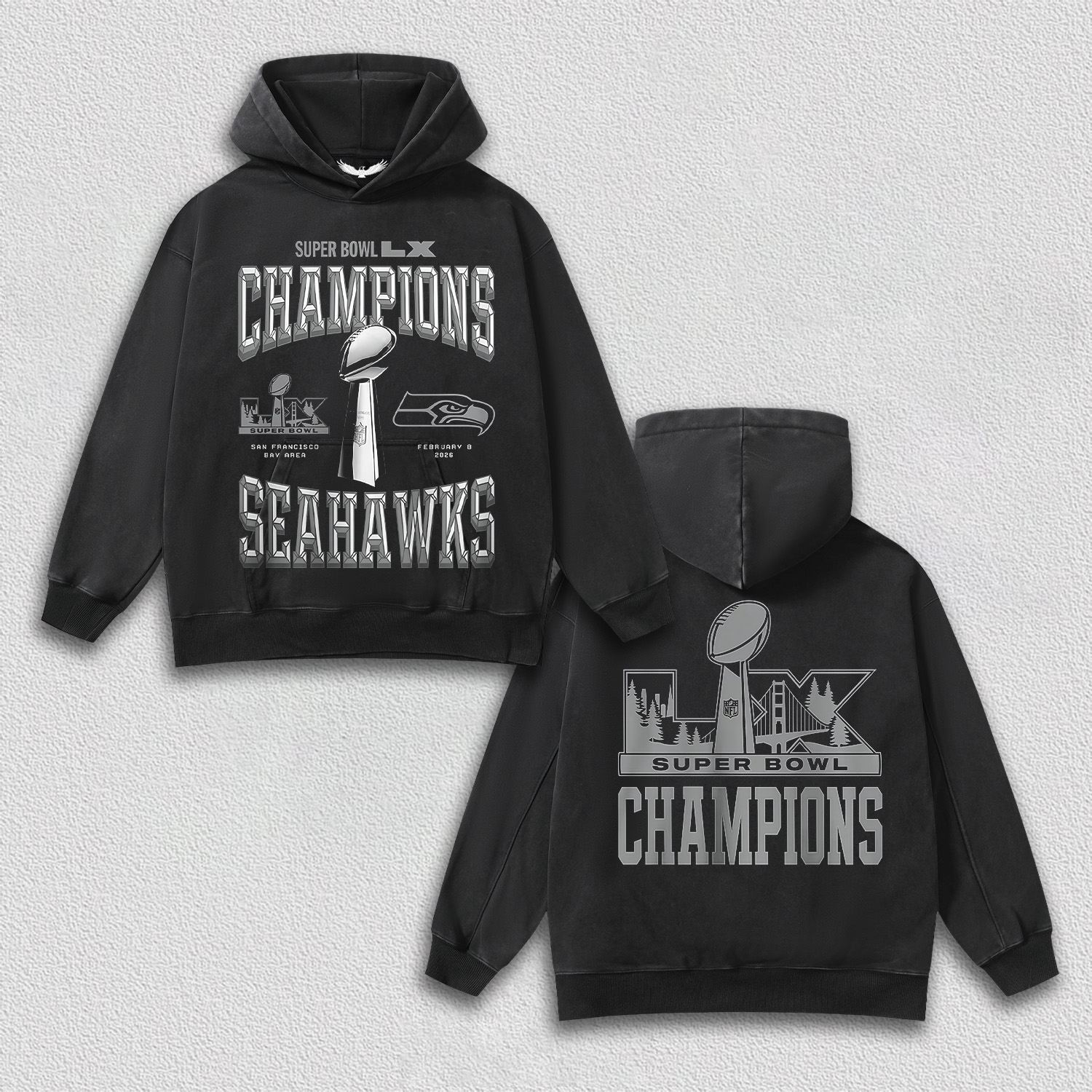 SUPER BOWL 2026 CHAMPIONS  TEE&HOODIE 