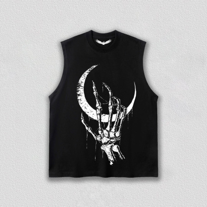 Skeletal Hand Under Moon T-Shirt