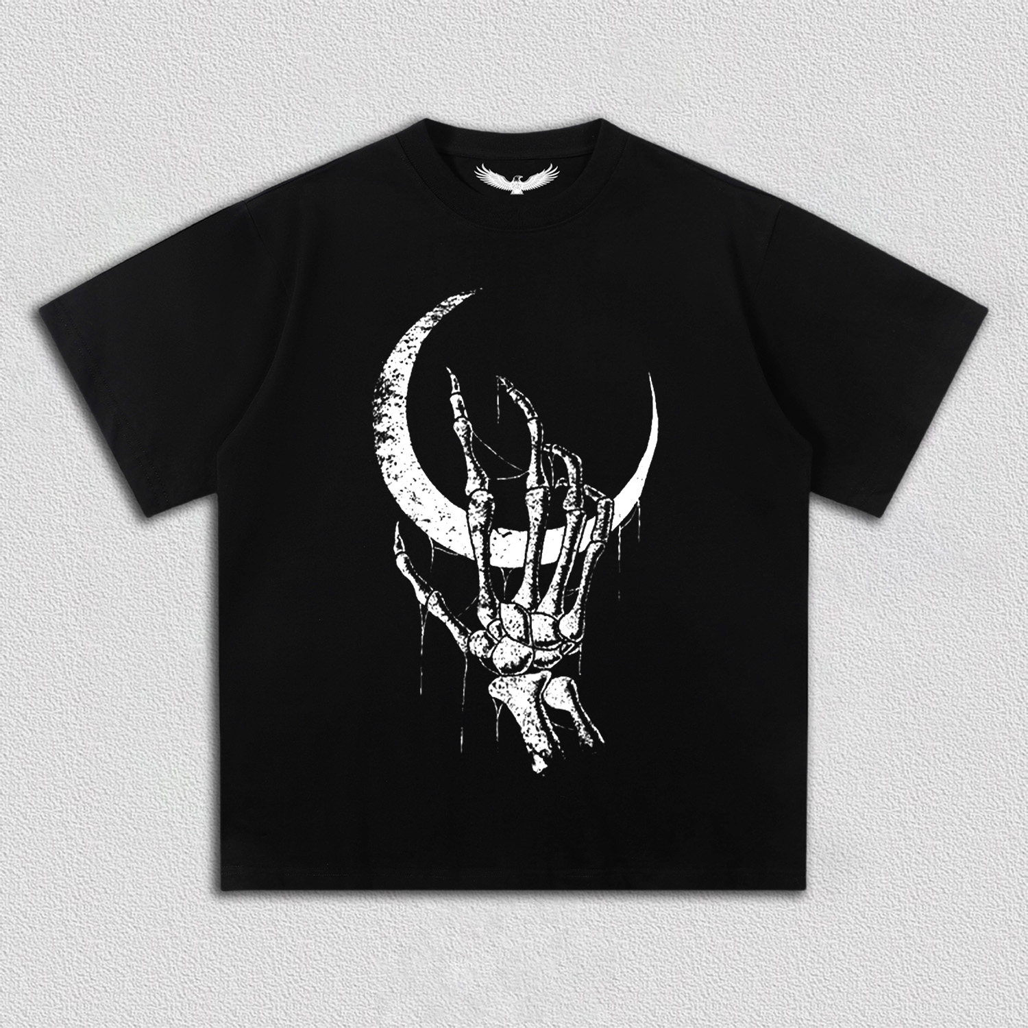 Skeletal Hand Under Moon T-Shirt