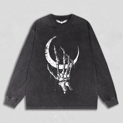 Skeletal Hand Under Moon T-Shirt