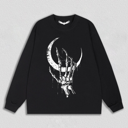 Skeletal Hand Under Moon T-Shirt