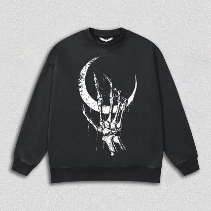 Skeletal Hand Under Moon T-Shirt