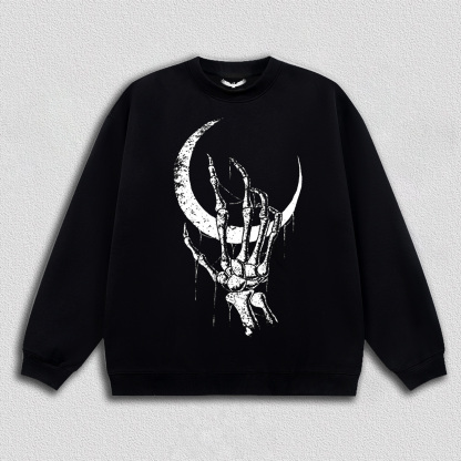 Skeletal Hand Under Moon T-Shirt