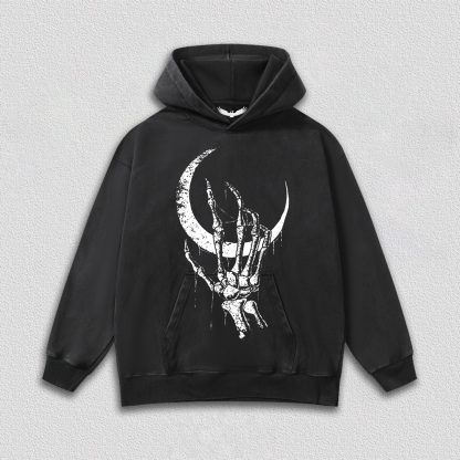 Skeletal Hand Under Moon T-Shirt