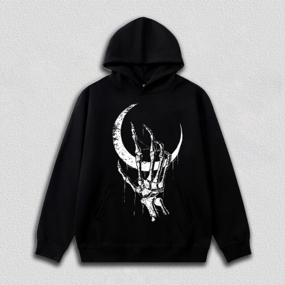 Skeletal Hand Under Moon T-Shirt