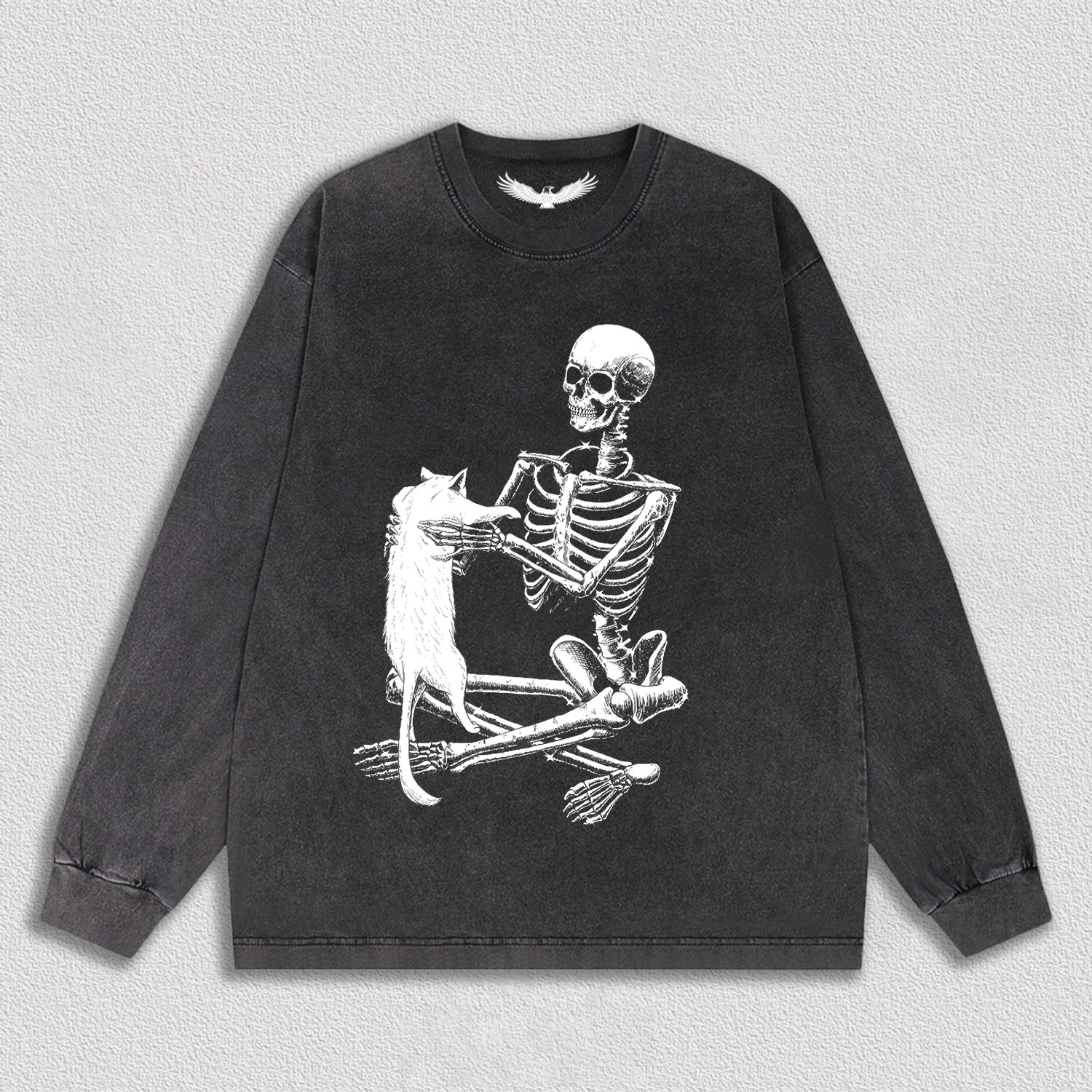 Skeleton with Cat T-Shirt