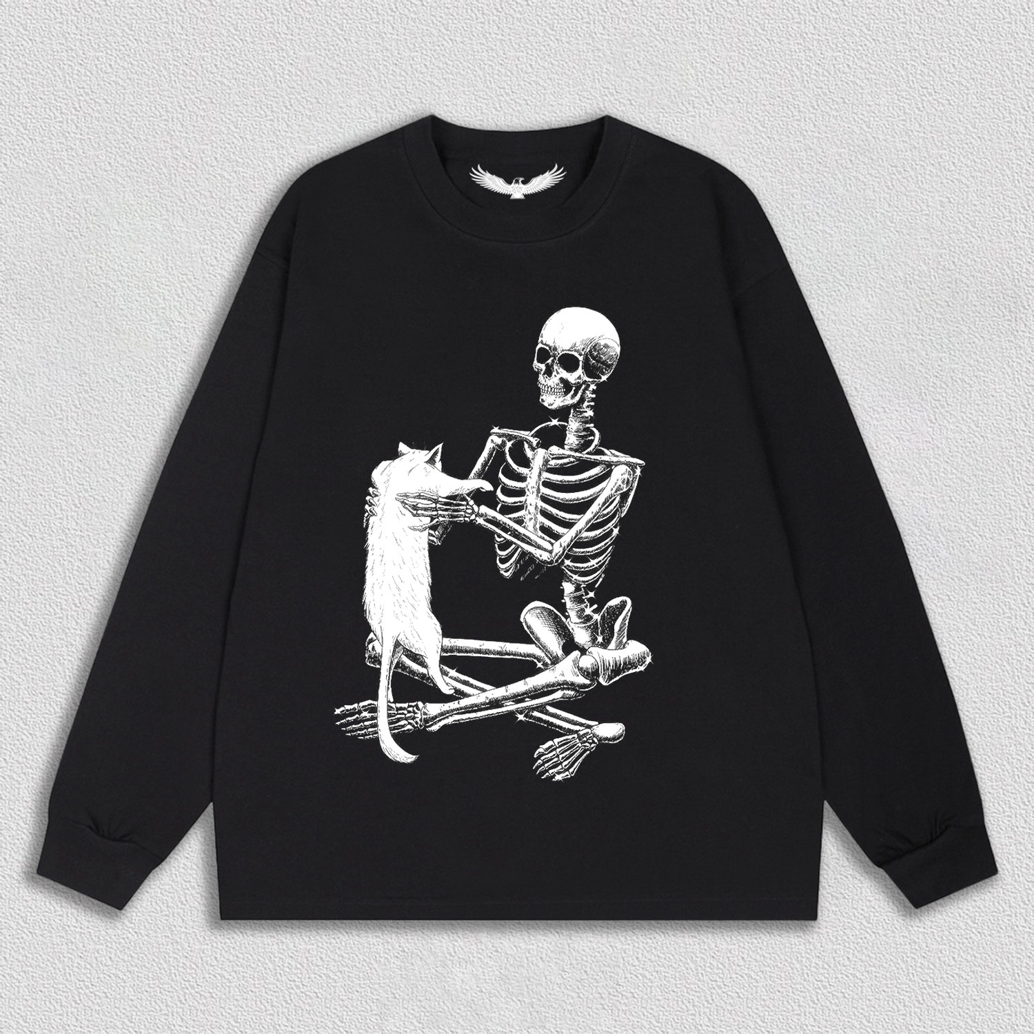 Skeleton with Cat T-Shirt