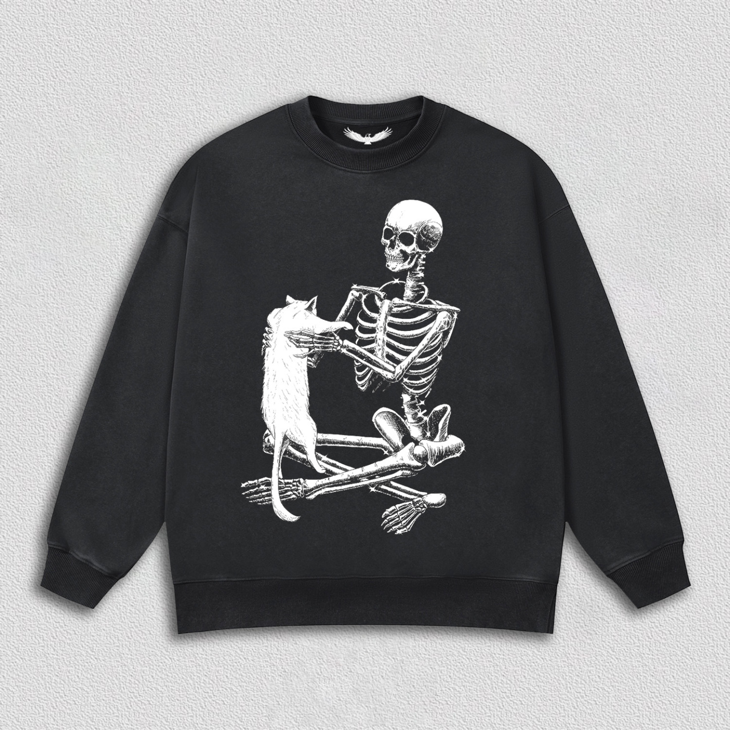 Skeleton with Cat T-Shirt