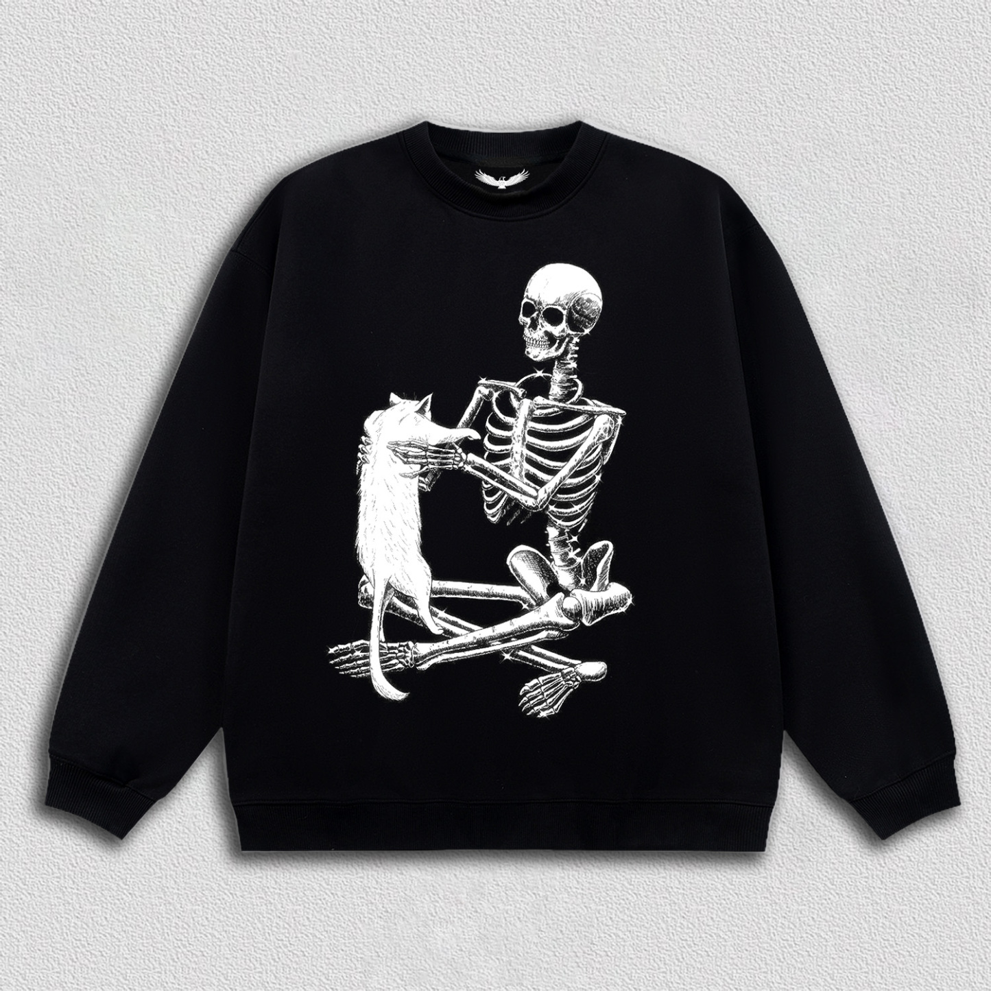 Skeleton with Cat T-Shirt